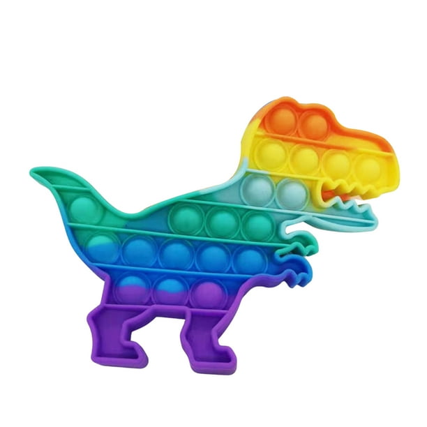 Rainbow Dinosaur Push Pop Fidget Bubble Popper Stress Reliever GET IT FAST